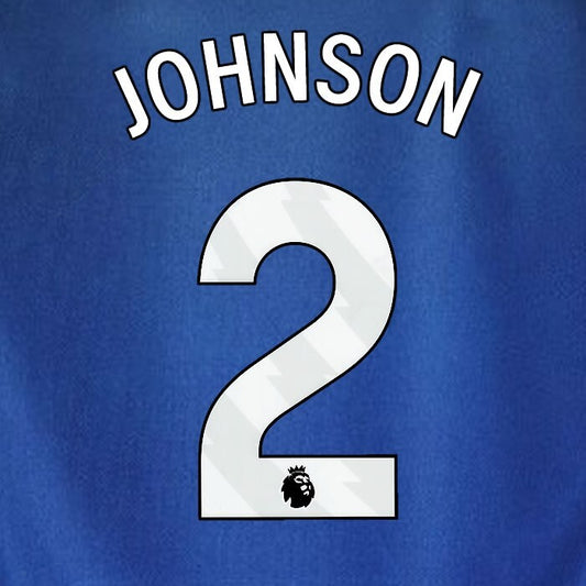 2023 2024 WEST HAM JOHNSON 2 OFFICIAL 3RD WHITE PLAYER SIZE NAMESET