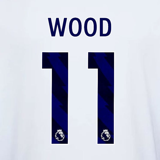 2023 2024 OFFICIAL NOTTINGHAM WOOD 11 BLUE AWAY PLAYER SIZE NAMESET