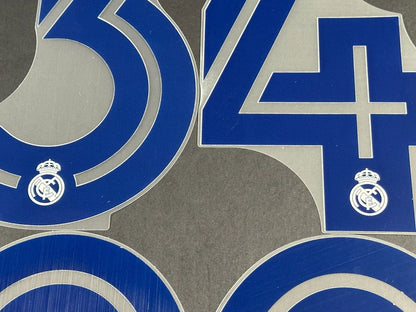 2020 - 2021 OFFICIAL AVERY DENNISON REAL MADRID THIRD PLAYER SIZE NUMBERS 265MM
