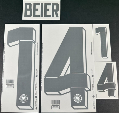 GERMANY 2024-2025 OFFICIAL NAME & NUMBERING BEIER 14 HOME PLAYER SIZE NAMESET