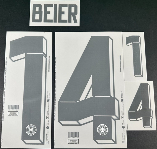 GERMANY 2024-2025 OFFICIAL NAME & NUMBERING BEIER 14 HOME PLAYER SIZE NAMESET