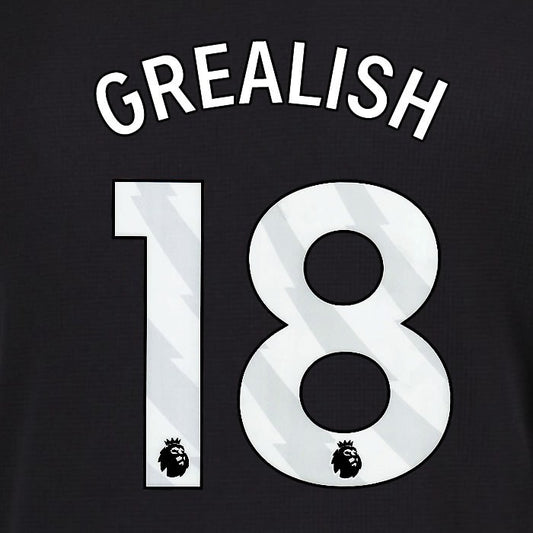 2025 2026 EVERTON GREALISH 18 OFFICIAL WHITE 3RD PLAYER SIZE NAMESET