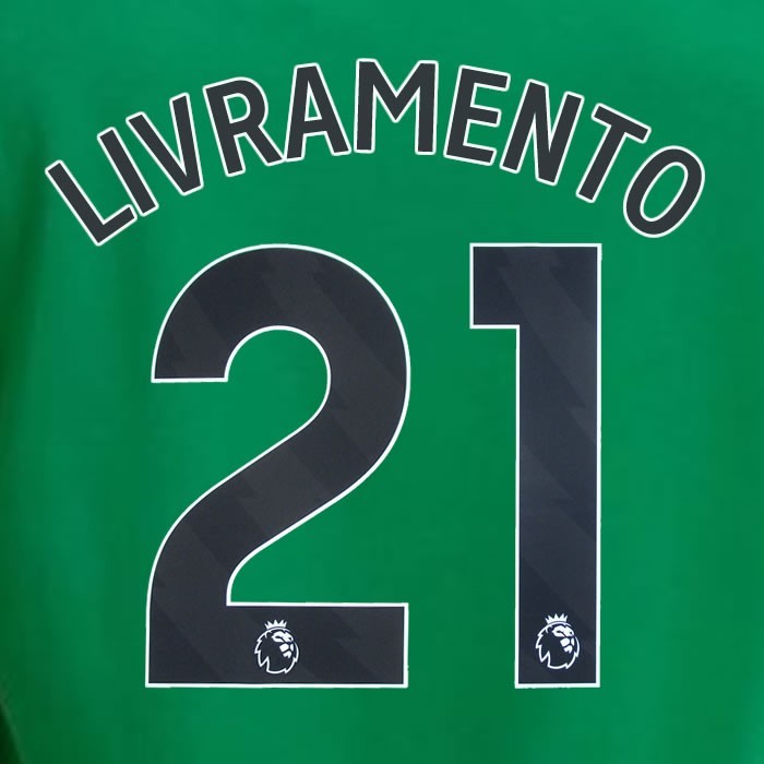 2023 2024 NEWCASTLE LIVRAMENTO 21 OFFICIAL BLACK AWAY PLAYER SIZE NAME SET