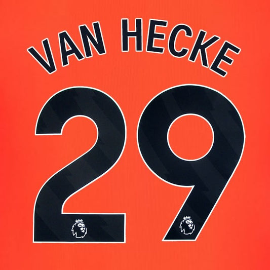 2023 2024 BRIGHTON VAN HECKE 29 OFFICIAL BLACK 3RD PLAYER SIZE NAME SET