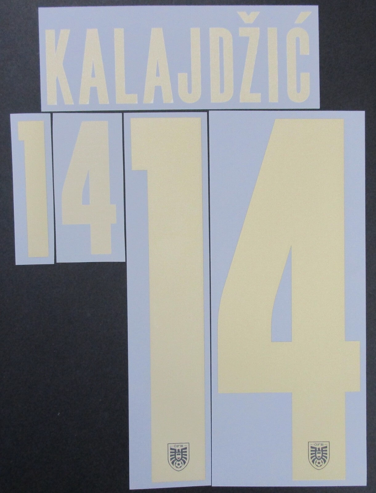 AUSTRIA 2020 2021 OFFICIAL KALAJDZIC 14 AWAY PLAYER SIZE NAMESET