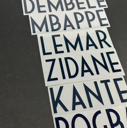 2018 2019 OFFICIAL SPORTING ID FRANCE AWAY OBSIDIAN PLAYER SIZE NAME BLOCKS