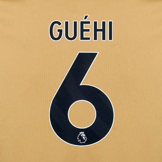 2025 2026 OFFICIAL CRYSTAL PALACE GUEHI 6 BLACK 3RD PLAYER SIZE NAMESET