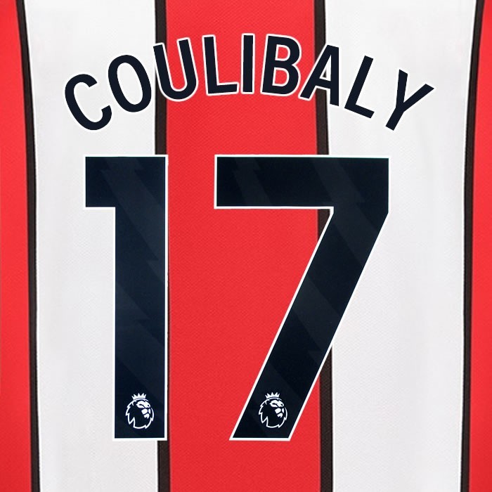 2023 2024 SHEFFIELD UNITED OFFICIAL COULIBALY 17 BLACK HOME PLAYER SIZE NAMESET