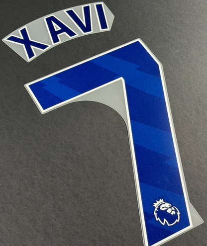 2025 2026 TOTTENHAM XAVI 7 AVERY DENNISON HOME PLAYER SIZE NAME SET 250MM