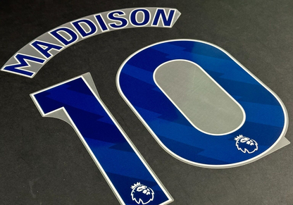 TOTTENHAM 2025 2026 MADDISON 10 AVERY DENNISON BLUE PLAYER SIZE NAME SET