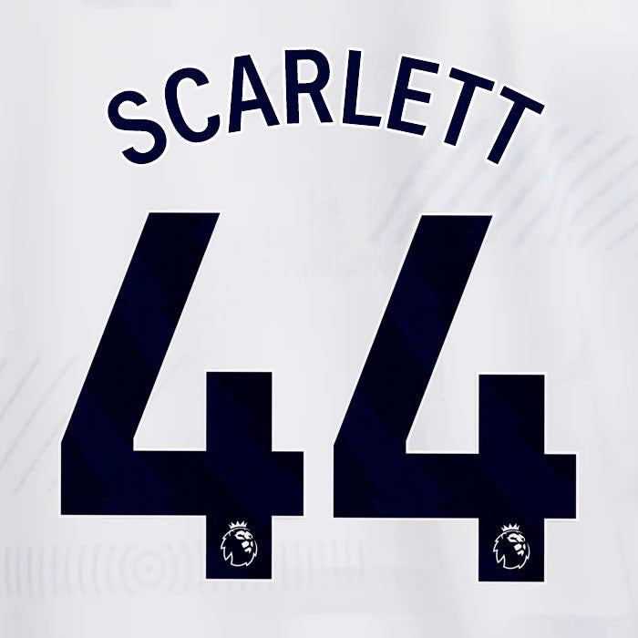 SPURS 2023 2024 SCARLETT 44 BLUE HOME PLAYER SIZE NAME SET