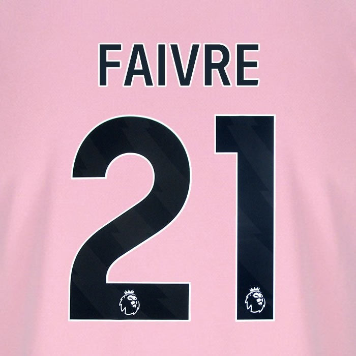 2025 2026 BOURNEMOUTH FAIVRE 21 BLACK 3RD PLAYER SIZE NAME SET