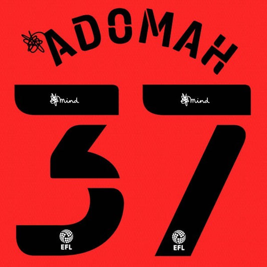 QPR 2020 2021 OFFICIAL ADOMAH 37 AWAY PLAYER SIZE NAME SET