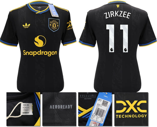 BNWT 2025 2026 MANCHESTER UNITED ADIDAS 3RD SHIRT ZIRKZEE 11