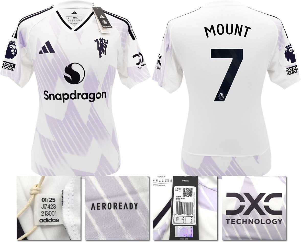 BNWT 25 26 MANCHESTER UNITED ADIDAS AWAY SHIRT MOUNT 7 + PATCHES