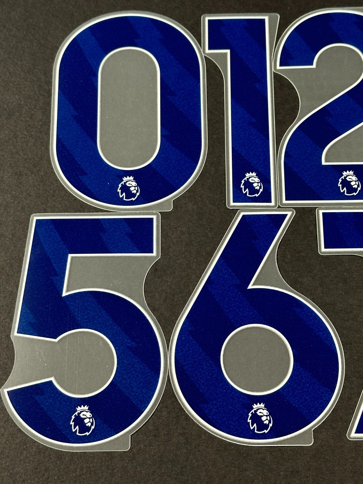 2023 2024 OFFICIAL AVERY DENNISON PREMIER LEAGUE BLUE SHORTS NUMBERS