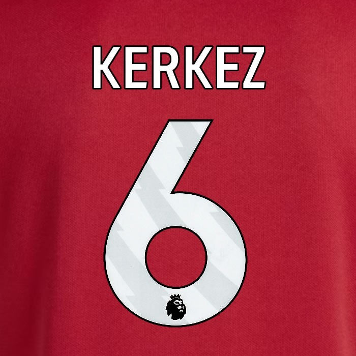 2025 2026 OFFICIAL LIVERPOOL KERKEZ 6 WHITE HOME PLAYER SIZE NAMESET