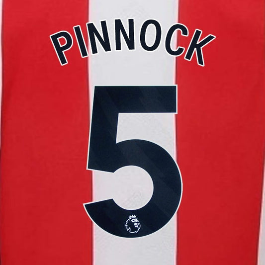 2023 2024 BRENTFORD PINNOCK 5 OFFICIAL BLACK HOME PLAYER SIZE NAMESET