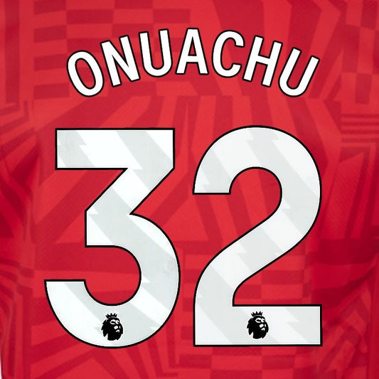 2024 2025 OFFICIAL SOUTHAMPTON ONUACHU 32 WHITE HOME PLAYER SIZE NAME SET