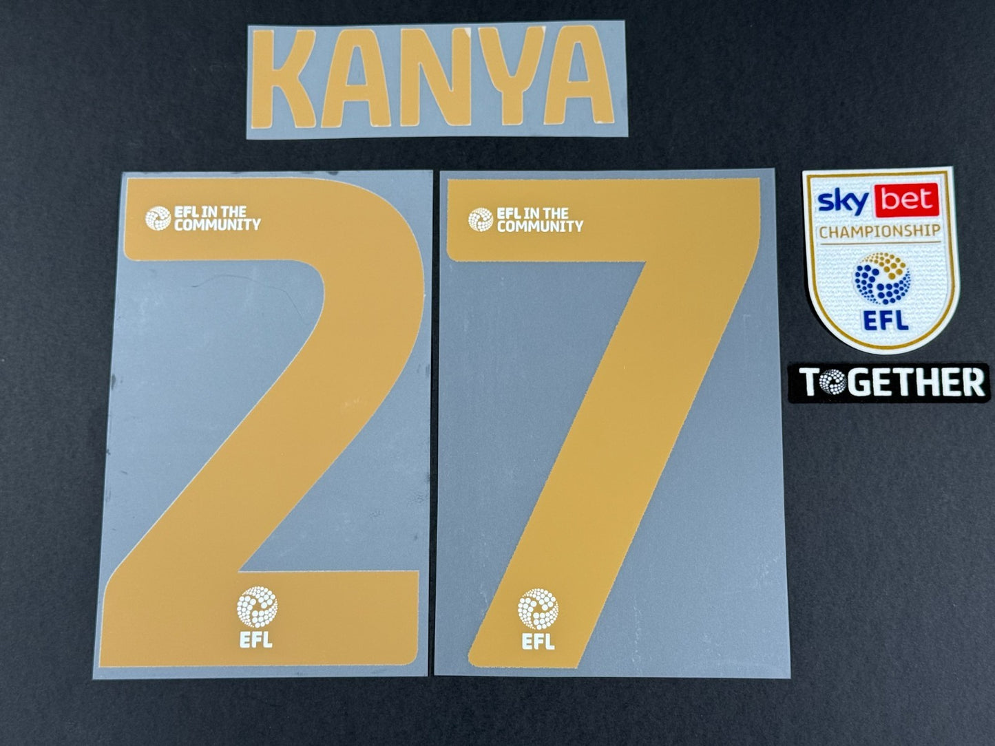 BIRMINGHAM 2025 2026 OFFICIAL HOME KANYA 27 PLAYER SIZE NAMESET + PATCHES