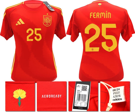 BNWT 2024 2025 SPAIN ADIDAS HOME SHIRT FERMIN 25 MEN'S