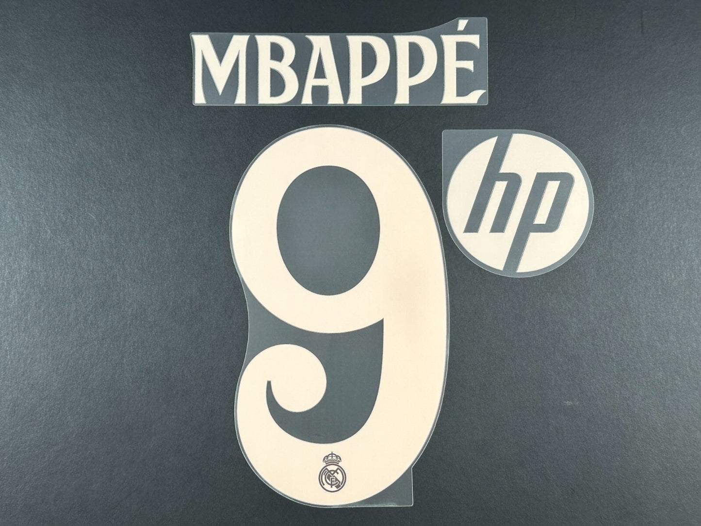 2024 2025 REAL MADRID MBAPPE 9 HP PATCH AVERY DENNISON 3RD PLAYER SIZE NAME SET