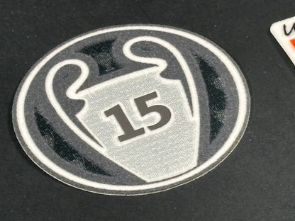 REAL MADRID 15 X  SLEEVE PATCH + PLAYER ISSUE UEFA FOUNDATION PATCH OFFICIAL