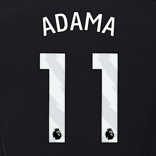 2025 2026 OFFICIAL FULHAM ADAMA 11 WHITE 3RD PLAYER SIZE NAMESET