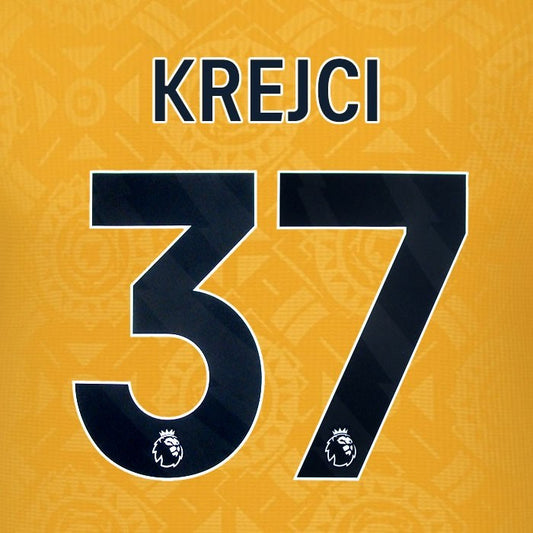2025 2026 WOLVES HOME BLACK KREJCI 37 OFFICIAL PLAYER SIZE NAMESET