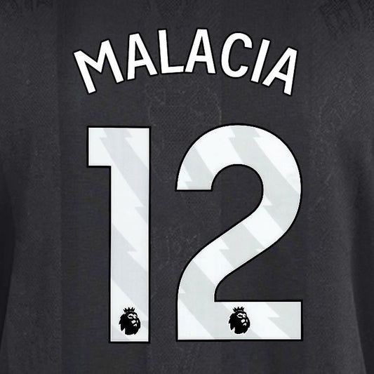 2025 2026 MANCHESTER UNITED MALACIA 12 3RD WHITE PLAYER SIZE NAMESET