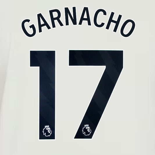2024 2025 MANCHESTER UNITED GARNACHO 17 3RD BLACK PLAYER SIZE NAMESET