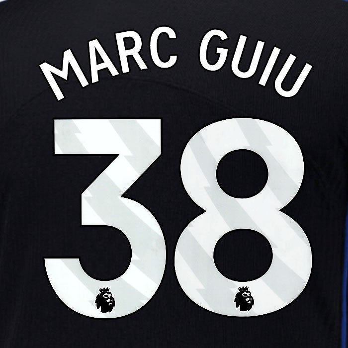 2025 2026 OFFICIAL CHELSEA MARC GUIU 38 WHITE 3RD PLAYER SIZE NAMESET
