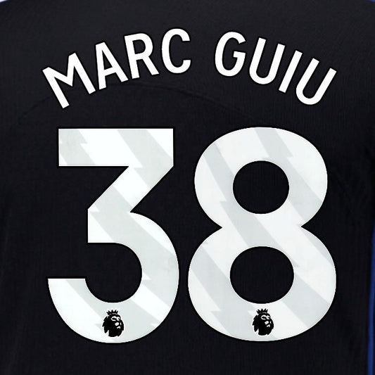 2025 2026 OFFICIAL CHELSEA MARC GUIU 38 WHITE 3RD PLAYER SIZE NAMESET