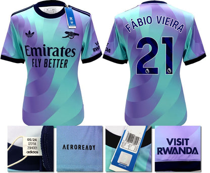 BNWT 2024/2025 ARSENAL F.C. ADIDAS 3RD SHIRT FABIO VIEIRA 21