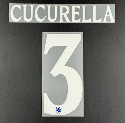 2025 2026 OFFICIAL CHELSEA CUCURELLA 3 HOME CUP PRINT PLAYER SIZE NAMESET