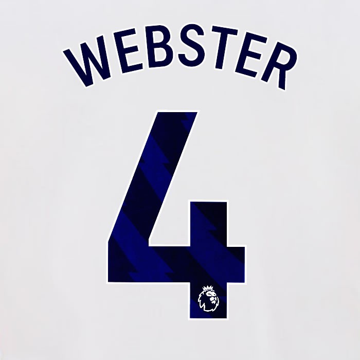 2024 2025 OFFICIAL BRIGHTON WEBSTER 4 HOME BLUE PLAYER SIZE NAMESET