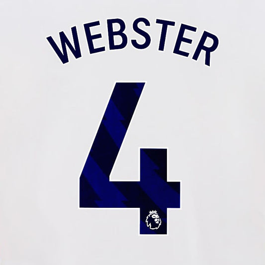 2024 2025 OFFICIAL BRIGHTON WEBSTER 4 HOME BLUE PLAYER SIZE NAMESET