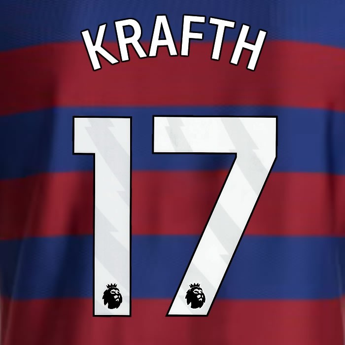 2024 2025 NEWCASTLE KRAFTH 17 OFFICIAL WHITE AWAY PLAYER SIZE NAME SET