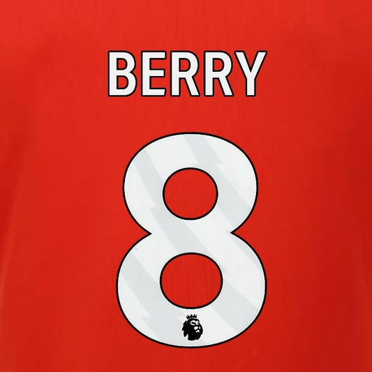 2023 2024 LUTON TOWN OFFICIAL BERRY 8 WHITE HOME PLAYER SIZE NAMESET