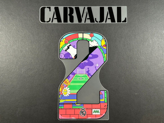 2022 2023 AVERY DENNISON REAL MADRID CARVAJAL 2 COMMON GOAL PLAYER SIZE NAMESET