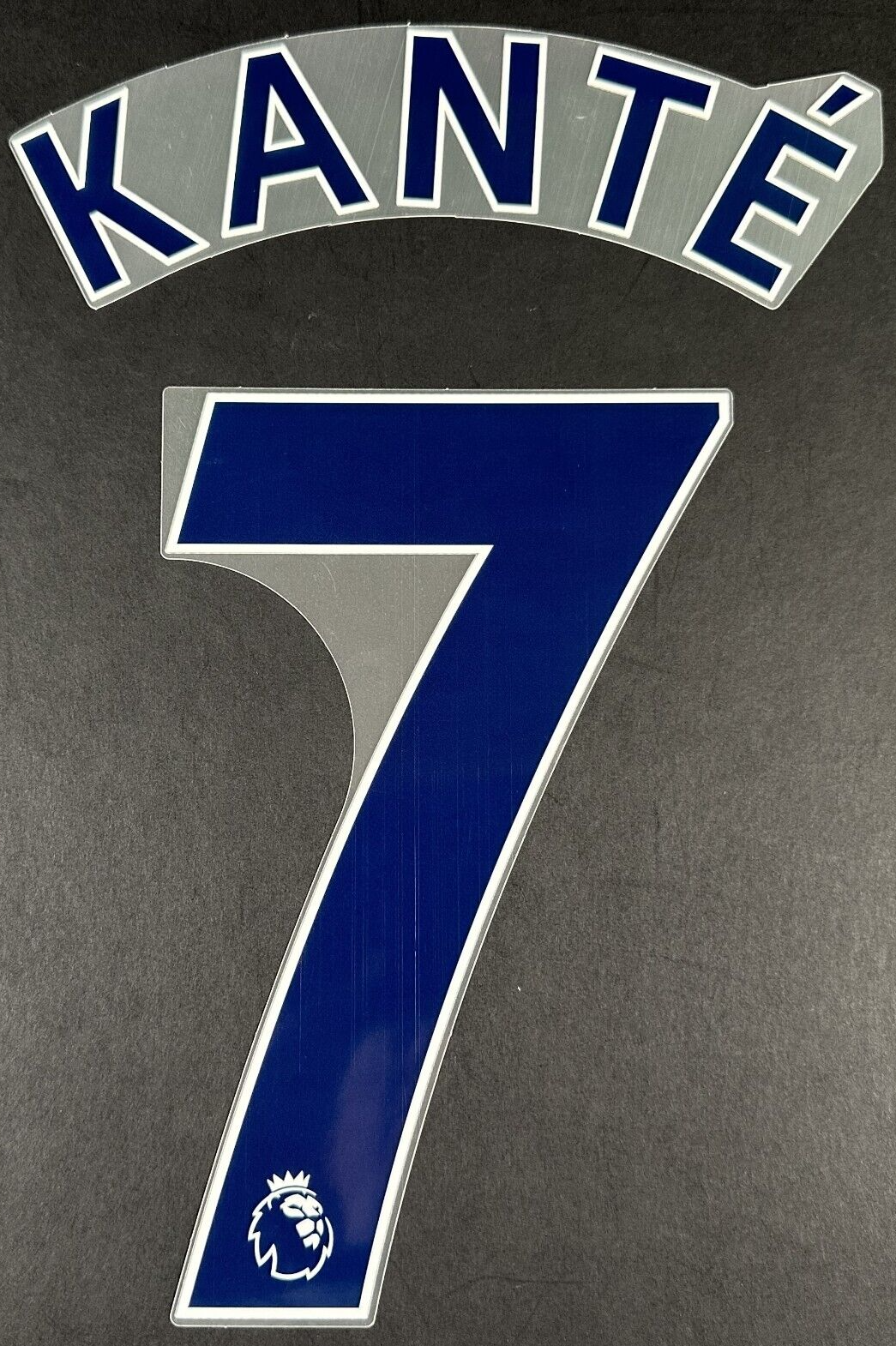 CHELSEA 2019-23 KANTE 7 OFFICIAL AVERY DENNISON NAVY PLAYER SIZE NAME SET