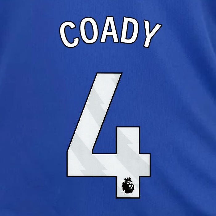 2024 2025 OFFICIAL LEICESTER CITY COADY 4 WHITE HOME PLAYER SIZE NAME SET