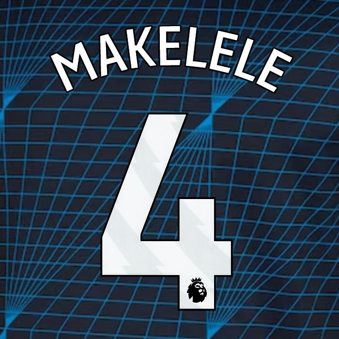 2023 2024 OFFICIAL CHELSEA MAKELELE 4 WHITE AWAY PLAYER SIZE NAMESET