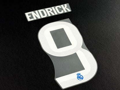2025 2026 REAL MADRID ENDRICK 9 OFFICIAL 3RD KIDS SIZE NAMESET