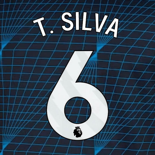 2023 2024 OFFICIAL CHELSEA T. SILVA 6 WHITE AWAY PLAYER SIZE NAMESET