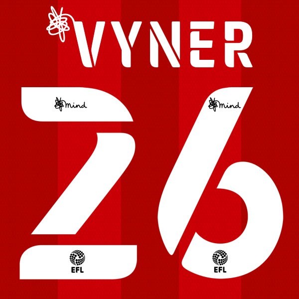 BRISTOL 2020 2021 OFFICIAL VYNER 28 HOME PLAYER SIZE NAME SET