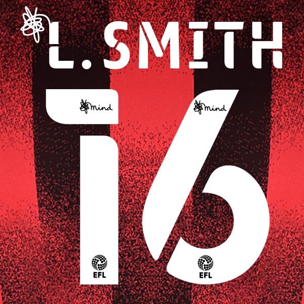 BOURNEMOUTH 2020 2021 OFFICIAL L. SMITH 16 ELMS UK HOME PLAYER SIZE NAME SET