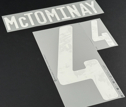 SCOTLAND 2020-2021 OFFICIAL DEKO GRAPHICS McTOMINAY 4 HOME PLAYER SIZE NAME SET