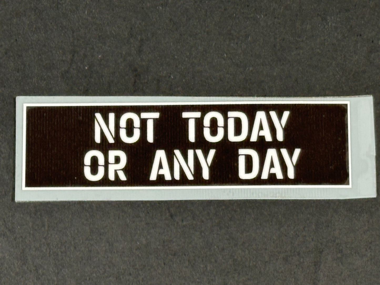 Official 2020 2021 EFL NOT TODAY OR ANY DAY Shirt Sleeve Patch Player Issue