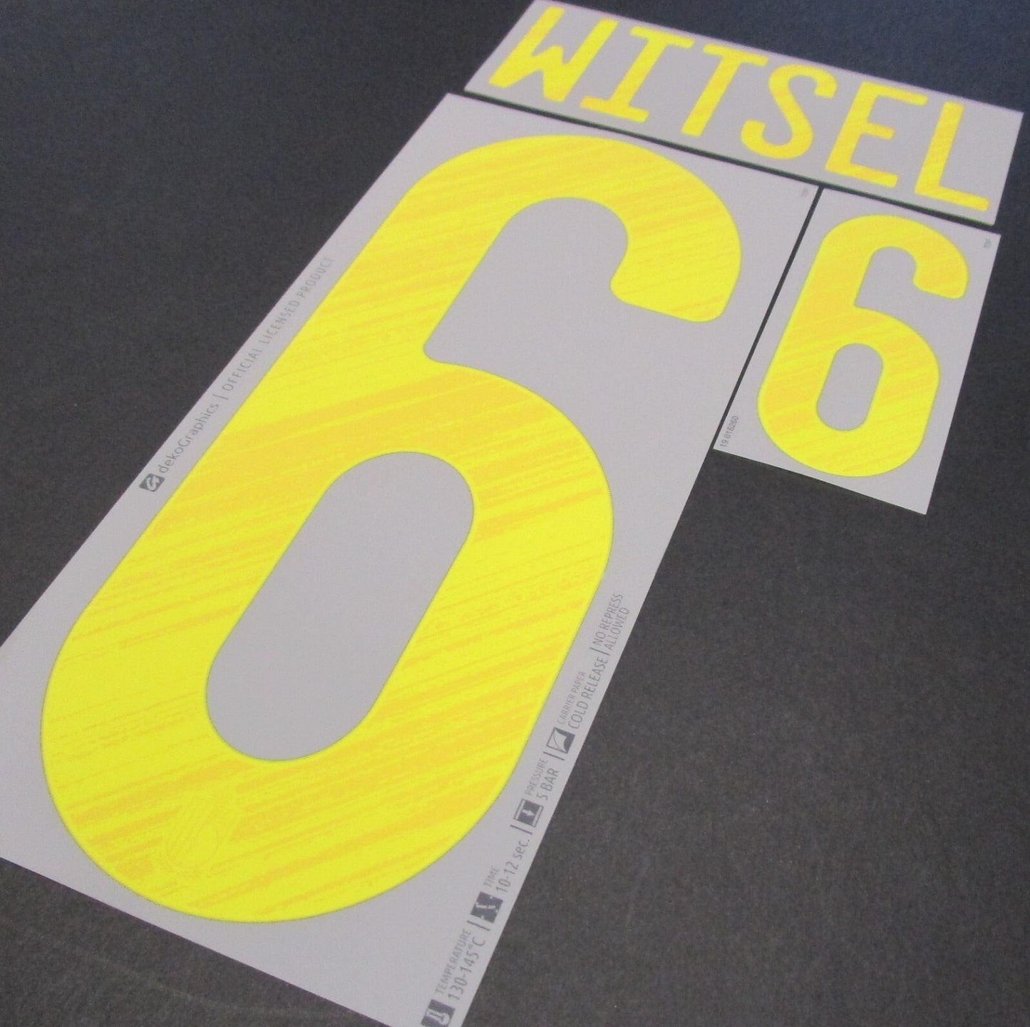 BELGIUM 2020 2021 OFFICIAL WITSEL 6 HOME YELLOW PLAYER SIZE NAMESET